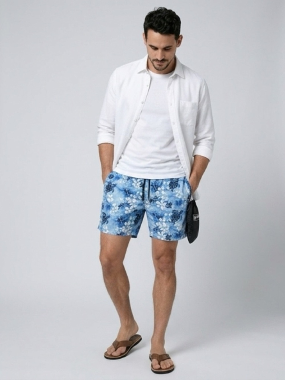 Vilebrequin Hawaiian Print Swim Trunks Sz XXXL